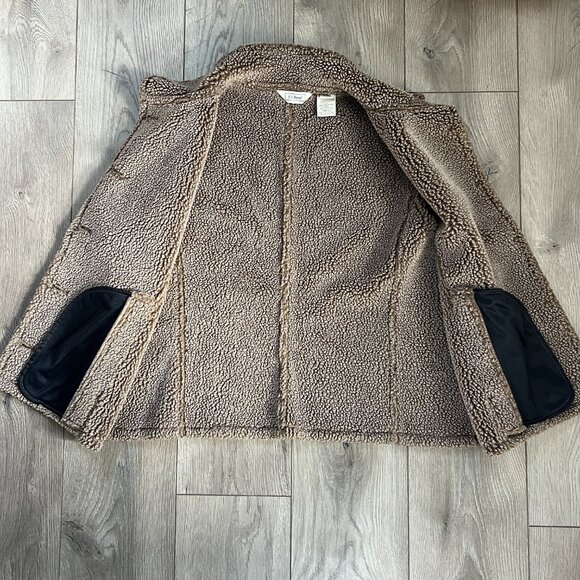 LL Bean Sherling Button Down Vest Womens XL - Picture 2 of 5